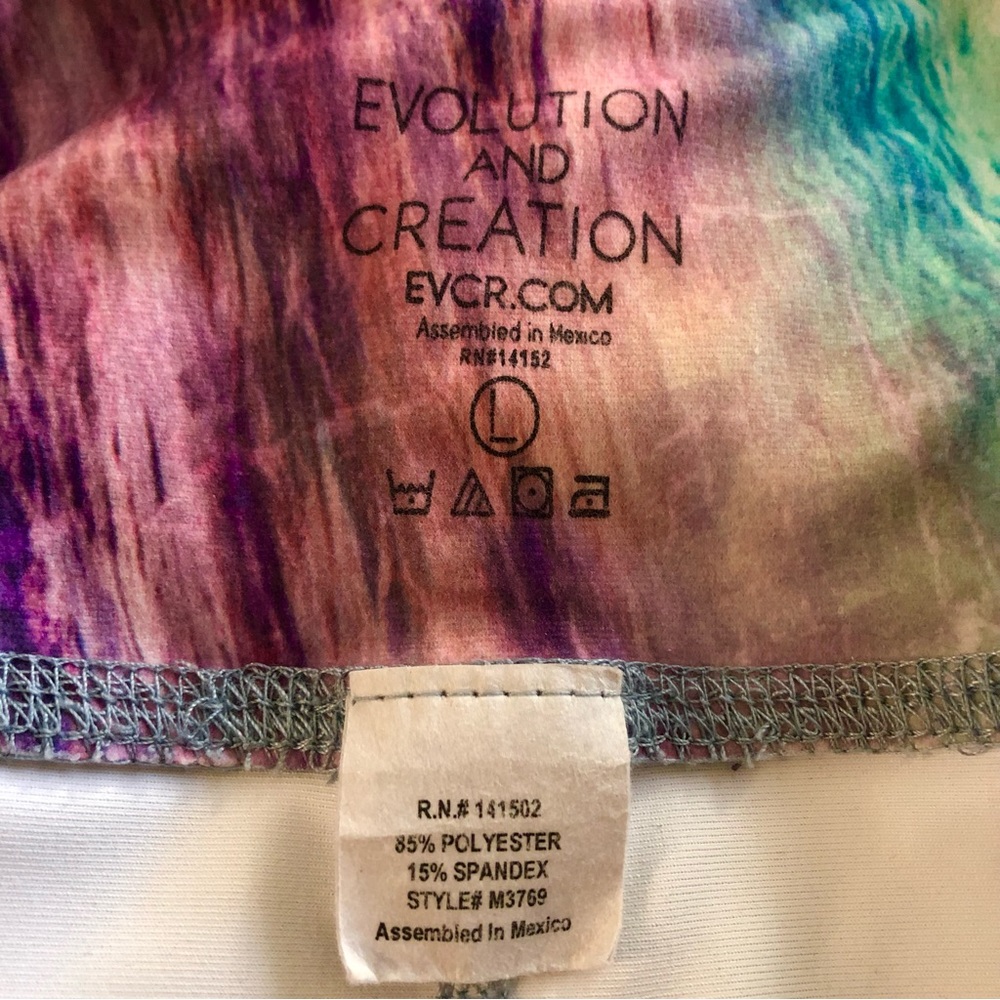 Evolution And Creation Multicolor Artistic Leggin… - image 2